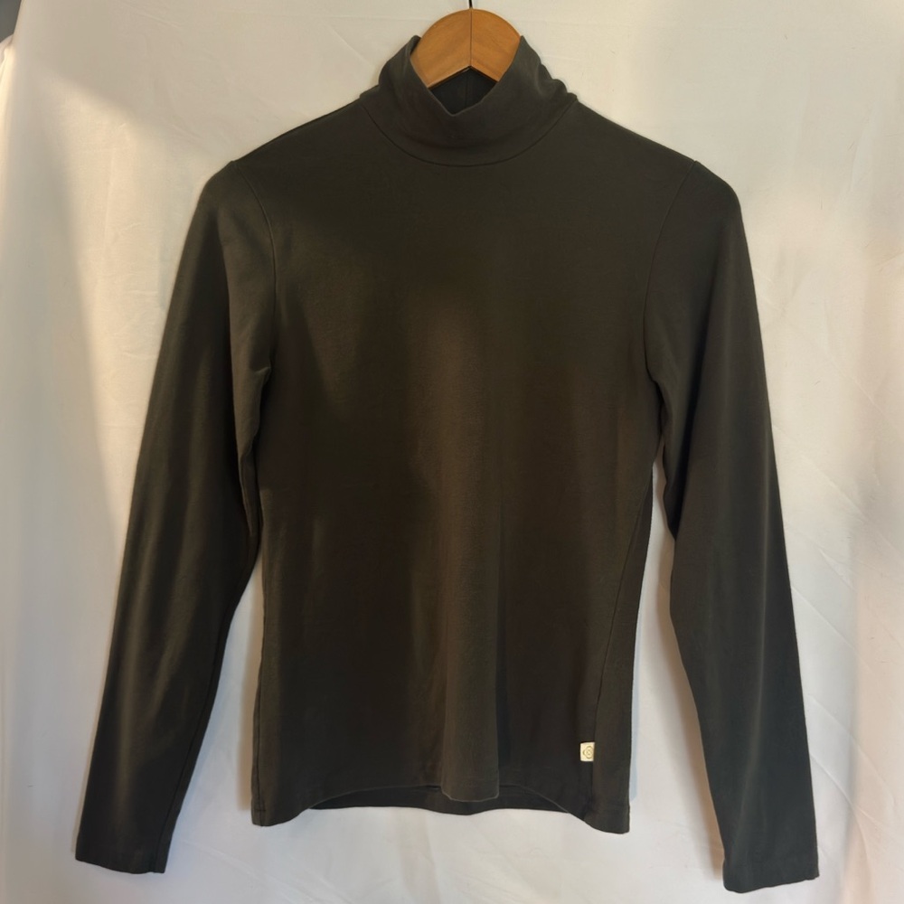 Caslon Olive Green Turtleneck Top